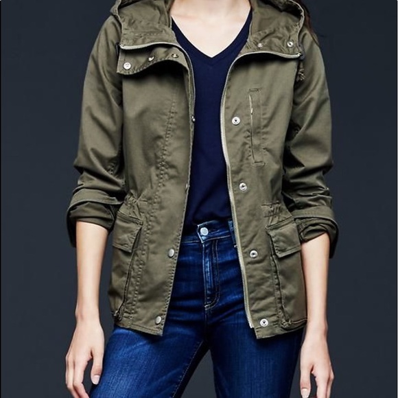 gap green utility jacket